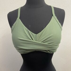 Dokotoo Womens Small Green Criss Cross Back Bikini Swim Top NEW Adjustable Strap